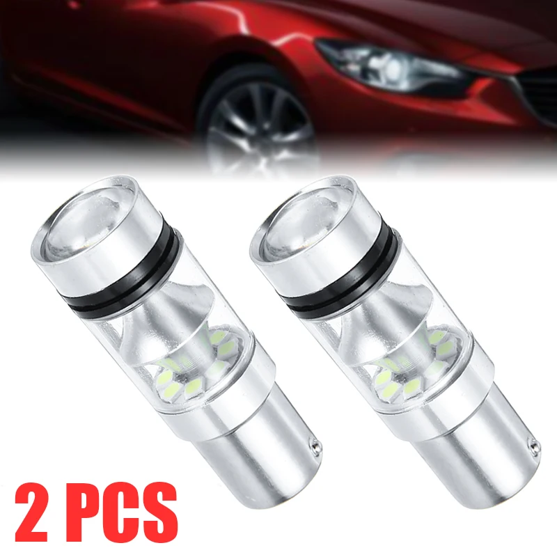 2 шт. DC 9 32 в пост авто светодиодный туман светильник 100W 1156 Ba15s 382 P21w 1000LM 6000K белый