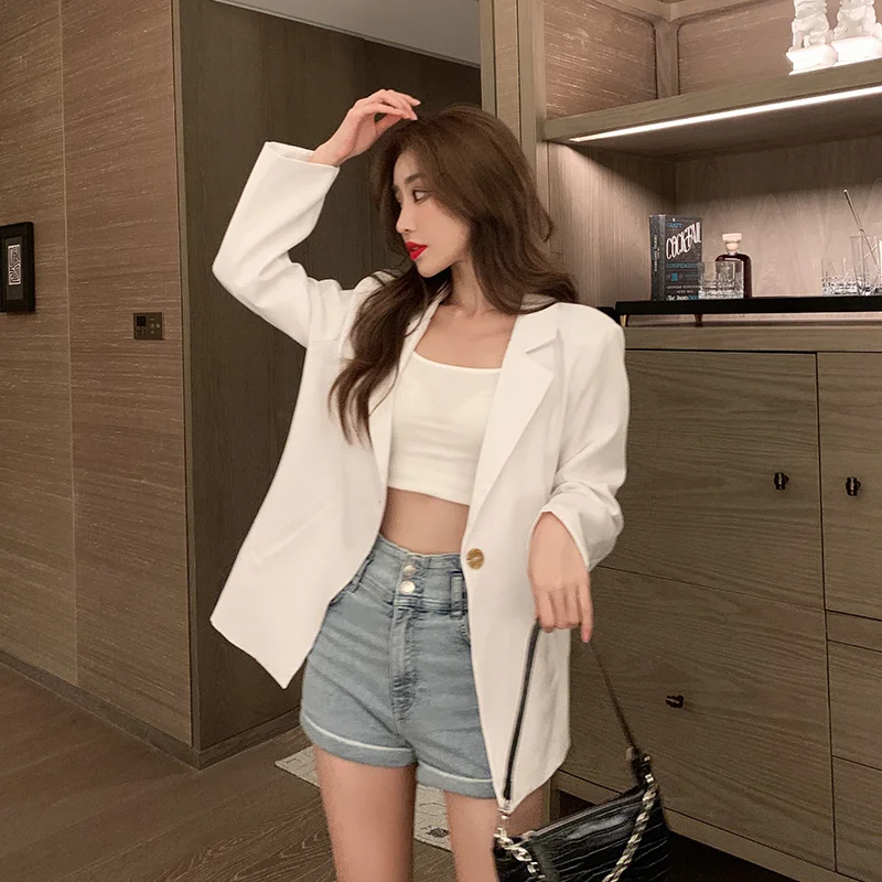 Новинка 2021 женский модный маленький костюм в Корейском стиле на раннюю осень
