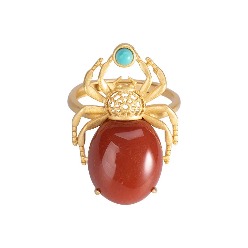 Женское кольцо в виде насекомых винтажное ювелирное изделие из настоящего