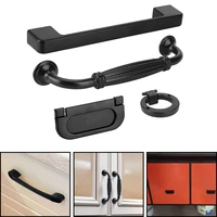 furniture cabinet handles cabinet drawers drawer knobs black aluminum alloy cabinet pulls kitchen cabinet door handl hardware