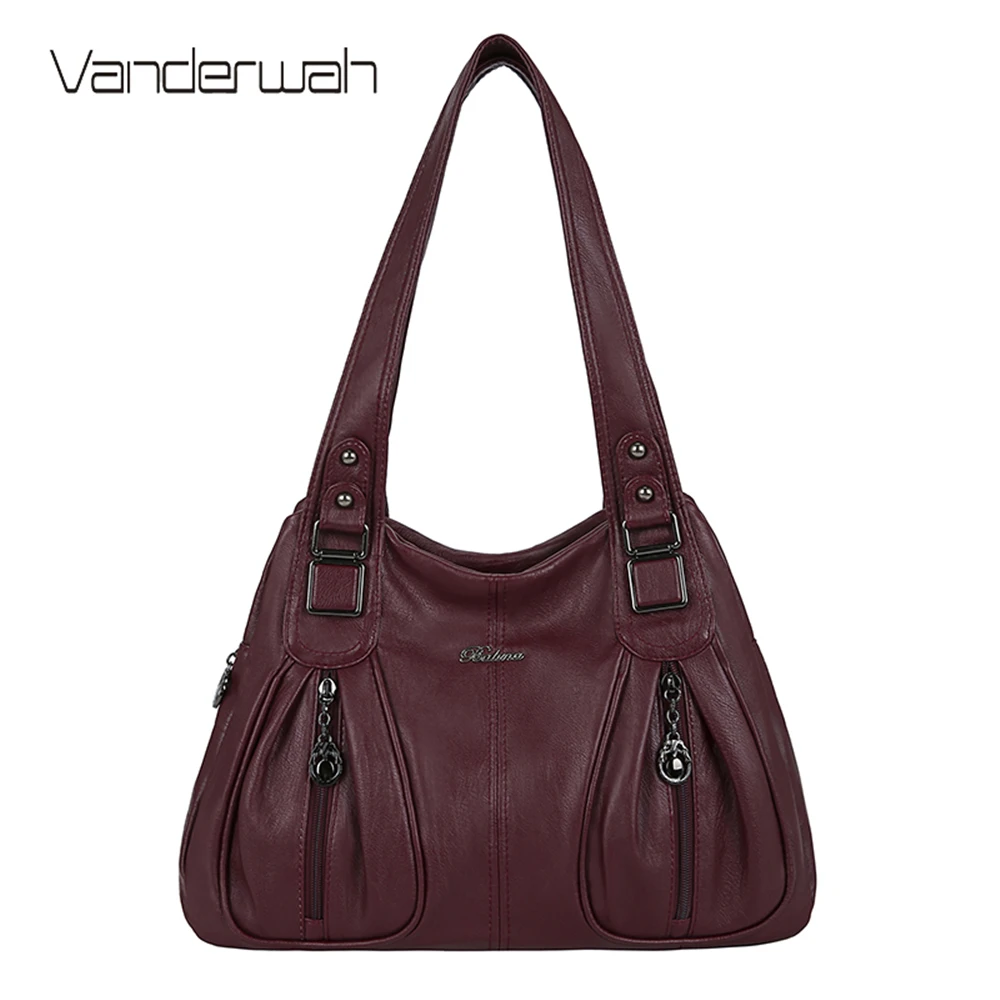 Высококачественные кожаные сумки на плечо для женщин 2021 новые роскошные женские