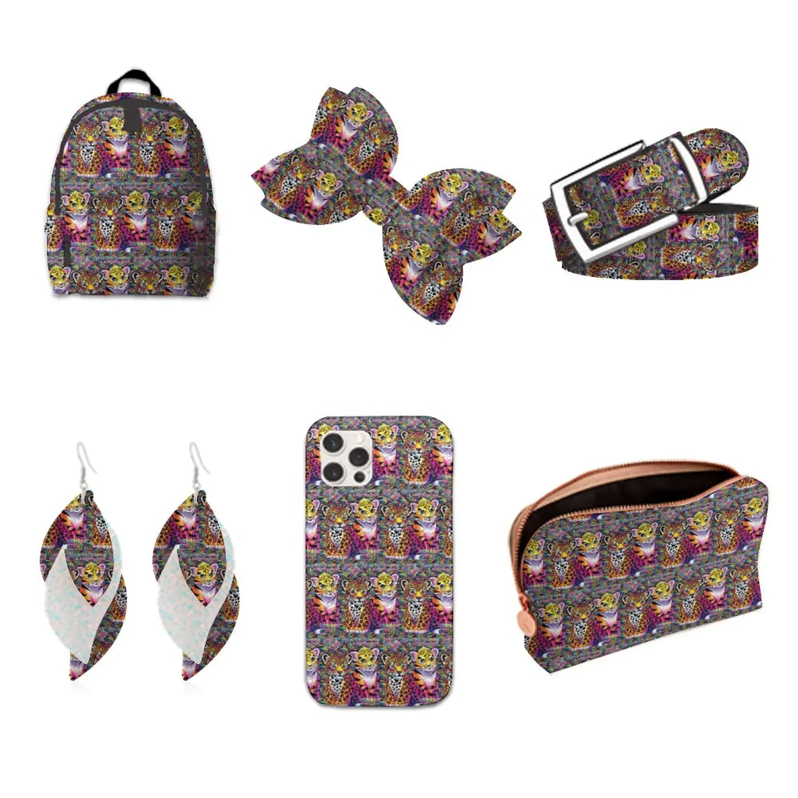 Листы из искусственной кожи с рисунком животного тигра медведя личи 22*30 см | Дом и