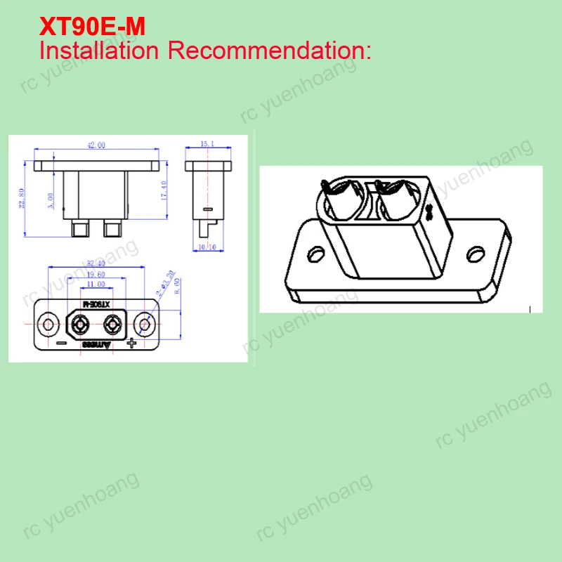 10 шт amass xt60ew plug w резьбовыми отверсти