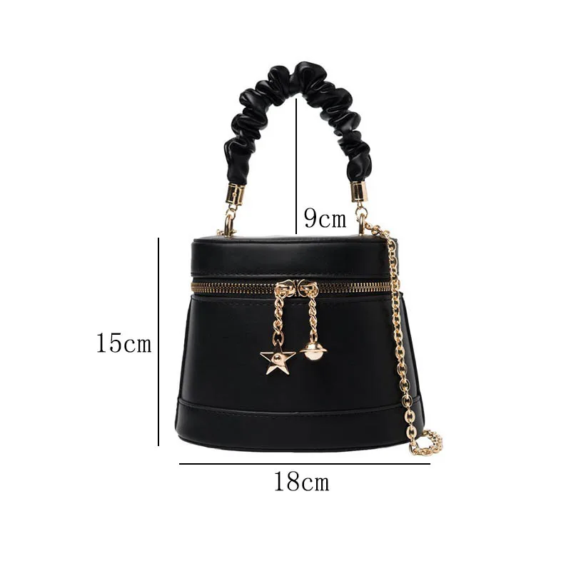 

Luxury Handbag Women Bag Leather Bucket Bags For Women Crossbody Shoulder Bag Stone Pattern Female Handle Purse Female Bolso