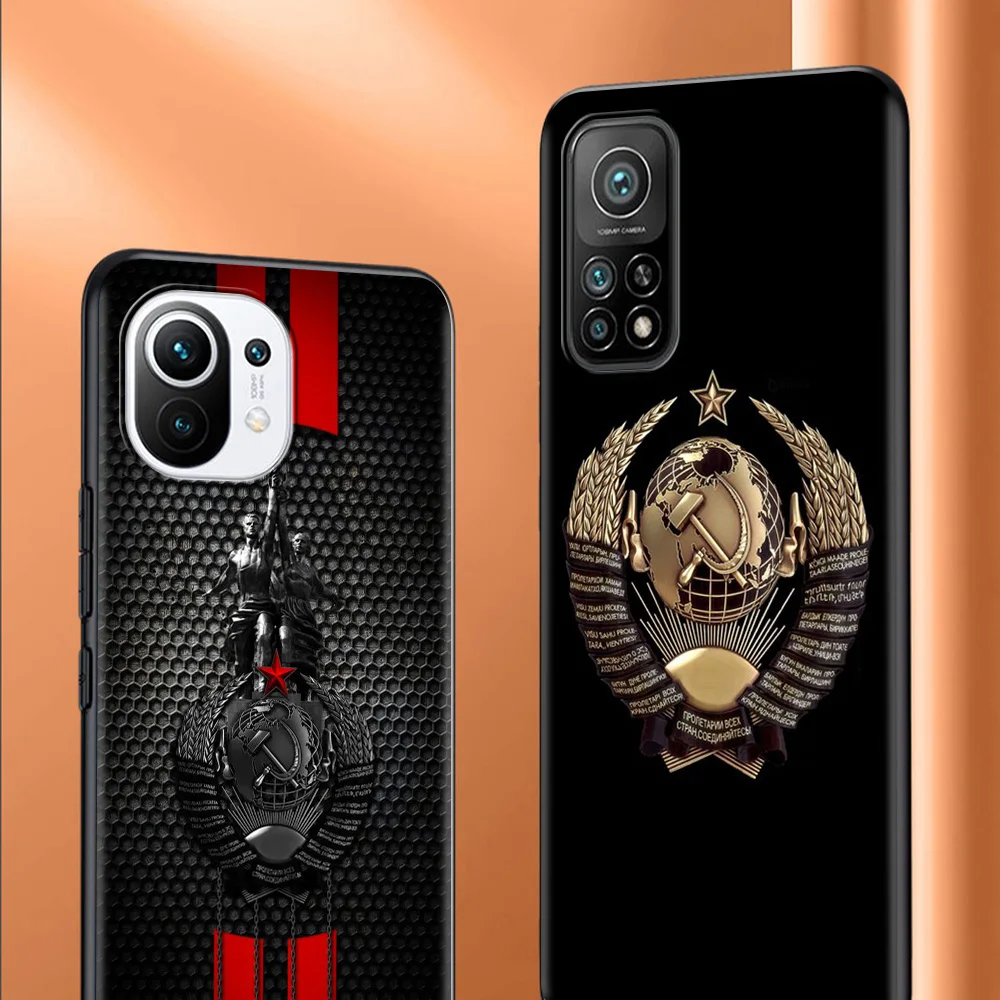 vintage ussr cccp silicone phone case for xiaomi mi poco x3 nfc 10t pro note 10 lite 9t m3 11 f3 cc9 soft back cover shell funda free global shipping