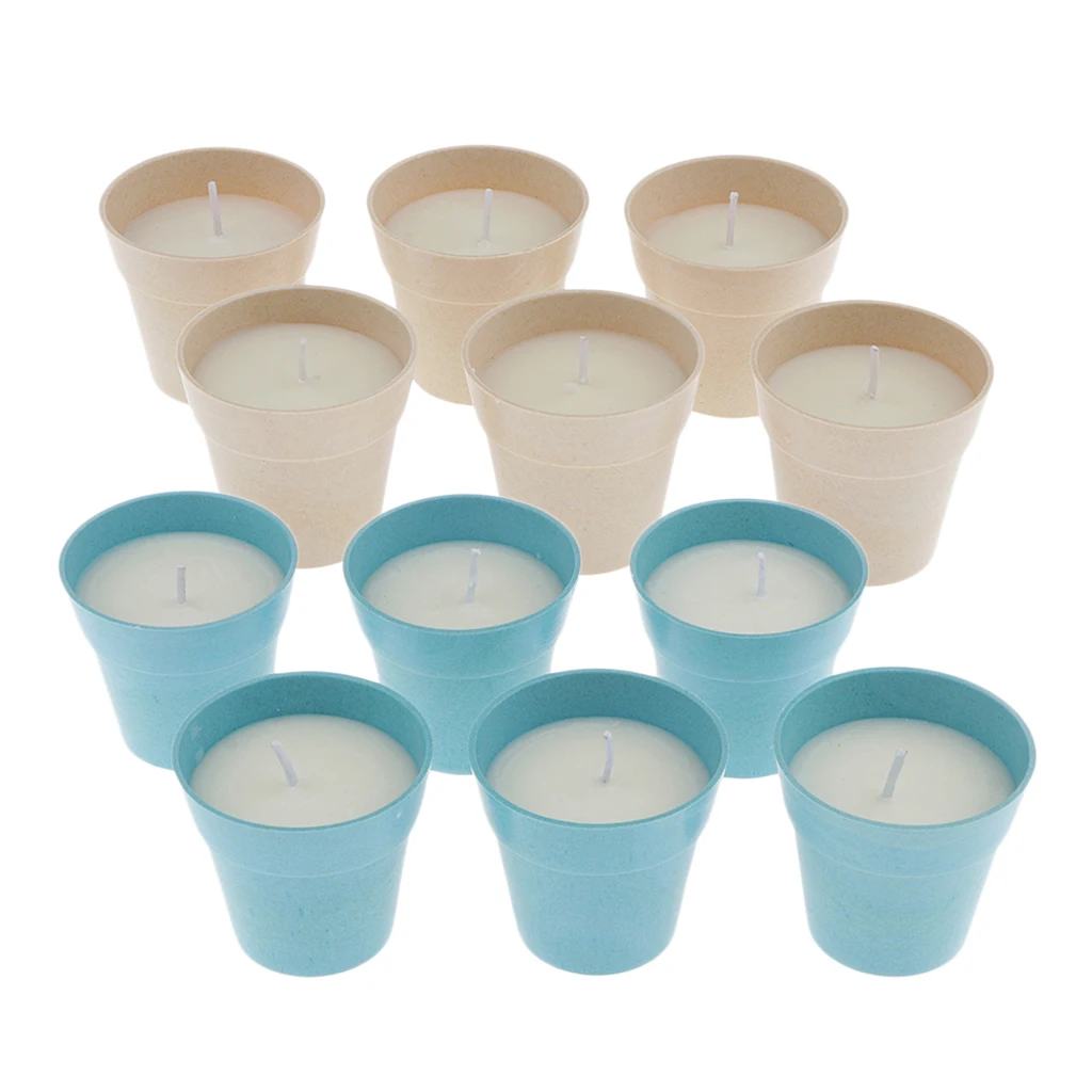 

6x Scented Candles Natural Soy Wax Portable Travel Home Candle With Plastic Box