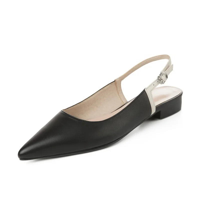 Босоножки женские на плоской подошве с острым носком размеры 34-41 | Обувь