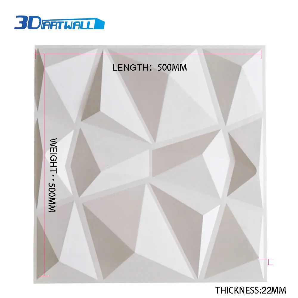 Sonsill текстурированные 3D панели для стен белые алмазные дизайнерские блоки из 12