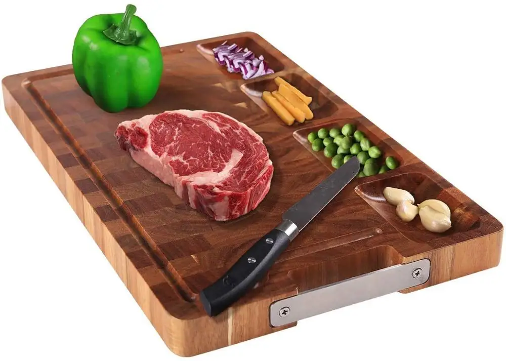 Разделочная доска из дерева акации для кухни разделочная сыра и колбасы с 4