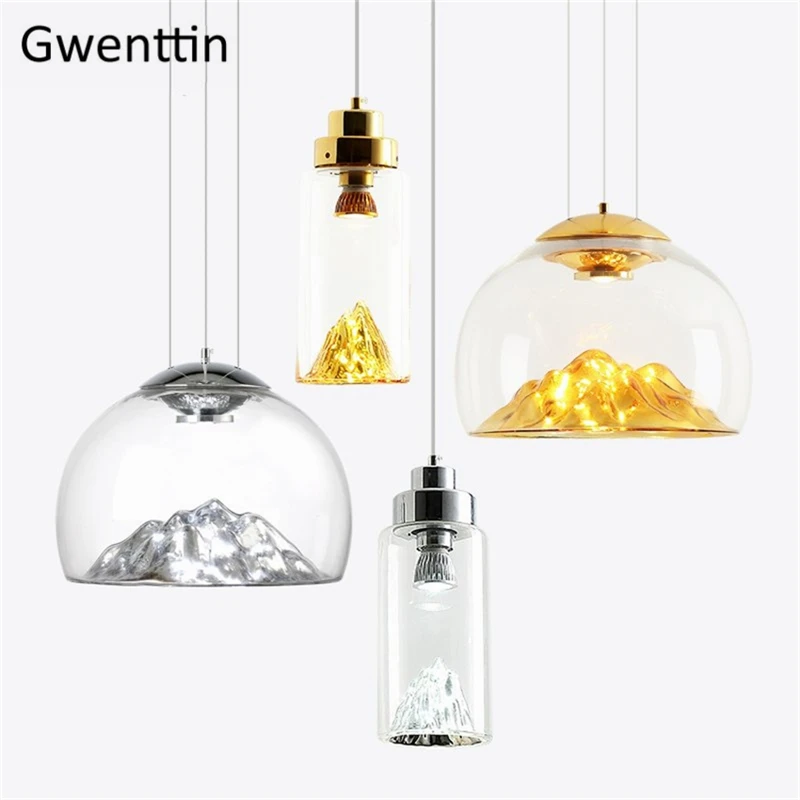 

Gold Silver Iceberg Pendant Light Crative Modern Home Loft Decor Hanging Lamp for Living Room Bed Lighting Fixtures Luminarias