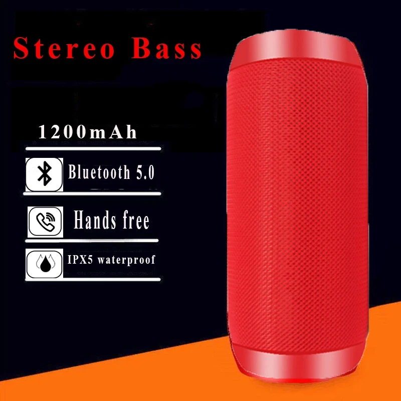 Портативный Bluetooth динамик 20 Вт Беспроводная басовая Колонка Водонепроницаемая