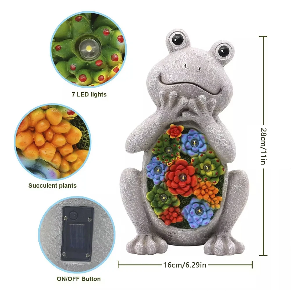 

LED Solar Light Outdoor Garden Sculptures Lamp Statue Figurine Night Light Ornament Patio Balcony Lawn Landscape Path Lamp