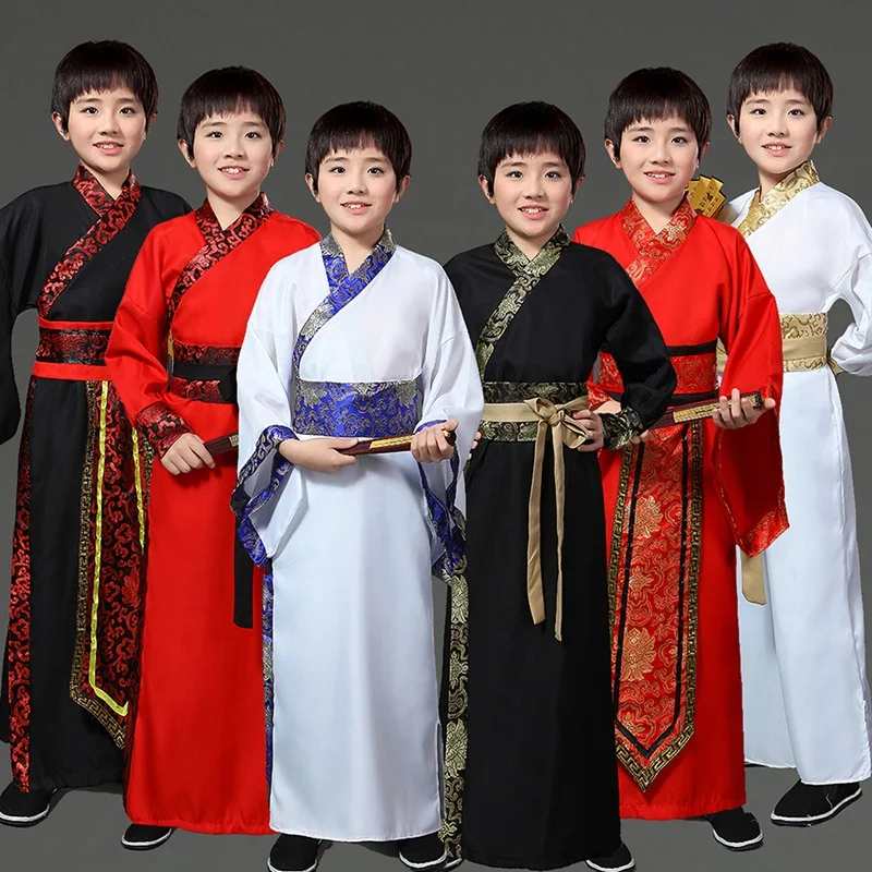 

Teenager Swordsman Knights Halloween Costumes Children's National Studies Hanfu Ancient Ministers Chinese Prince Boys Costume