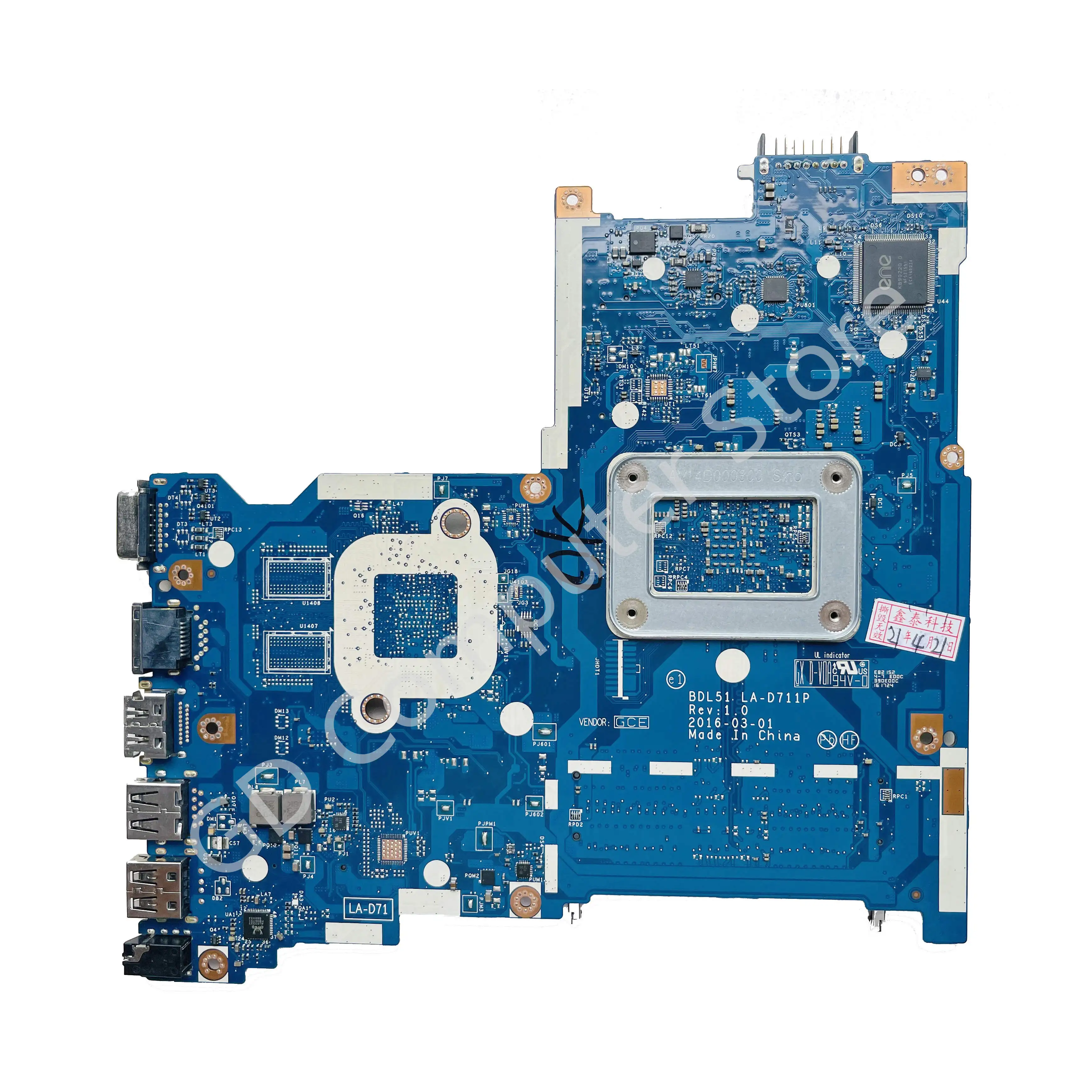 GD оригинал для ноутбука HP 255 G5 15-BA материнская плата 858588-001 858588-601 LA-D711P с