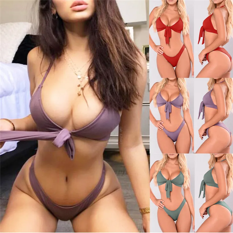 Комплект женского белья exy бикини с пуш-апом бюстгальтер подкладкой пляжный