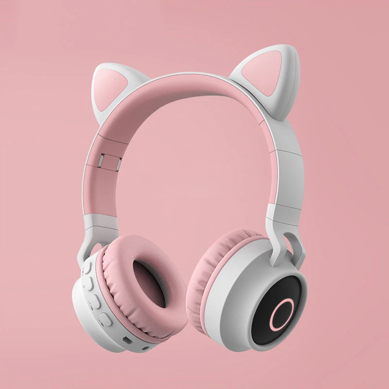 

Bluetooth Cat Ears Headphones with Microphones Support TF Card AUX Mode Game Earphones Computer Headset Auriculares Bluetooth