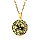 Стильный мужской шарнир рыцарей темплар средневековые руки амулет медальон Олово кулон ожерелья мужские ювелирные изделия