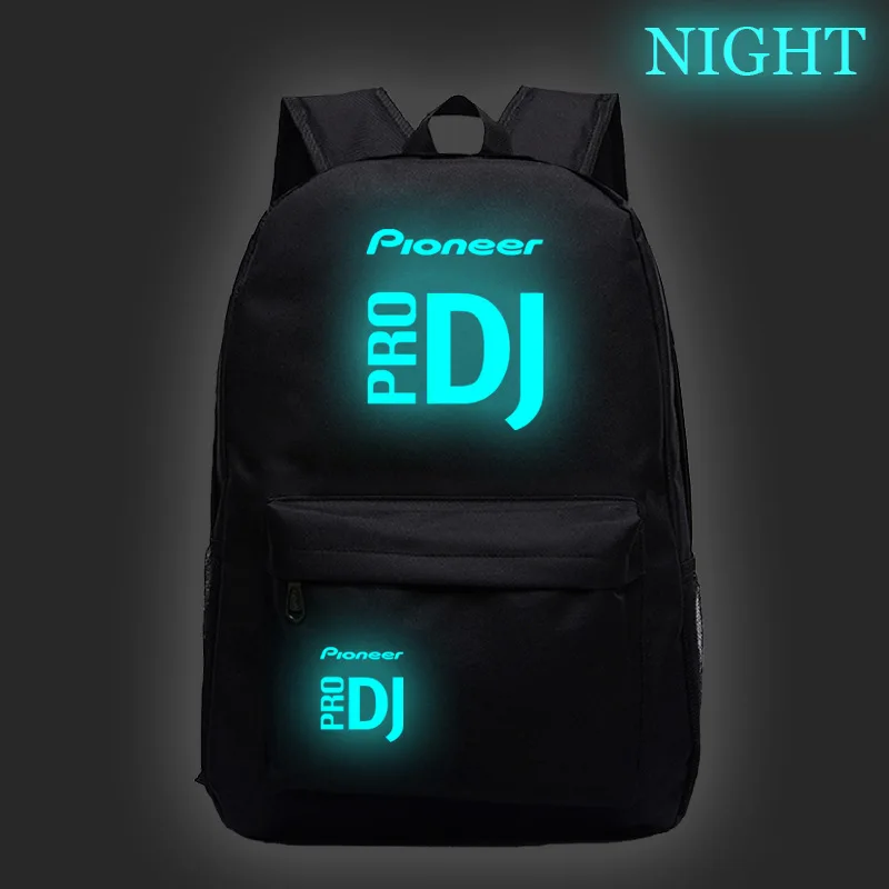 

Светящийся школьный рюкзак Pioneer Pro Dj для мужчин и женщин, ранец для ноутбука с новым узором для мальчиков и девочек