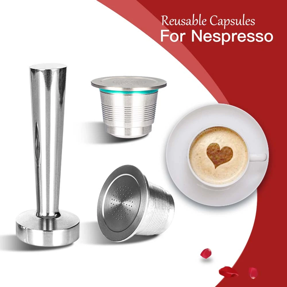 Нержавеющая Сталь Nespresso капсула многоразового использования квадратное