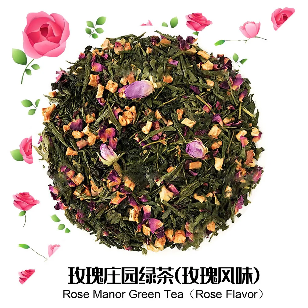 

3g*10pcs Rose Manor Green Tea Skin Care Mask DIY Raw Materials Tea Bag Acne Treatment Anti-Aging Moisturizing Oil-control