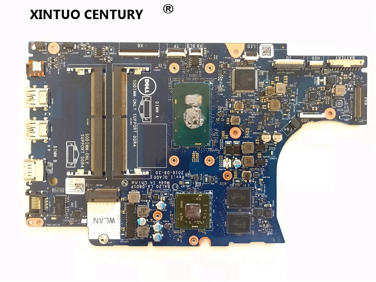 

KFWK9 0KFWK9 CN-0KFWK9 BAL20 LA-D801P материнской платы w/ i7-7500U 2,7 ГГц Процессор + R7 M440 GPU для Dell 15 5567 / 17 5767