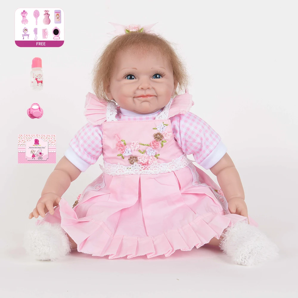 22 &quotКукла для девочек Реалистичная мягкая силиконовая кукла новорожденных