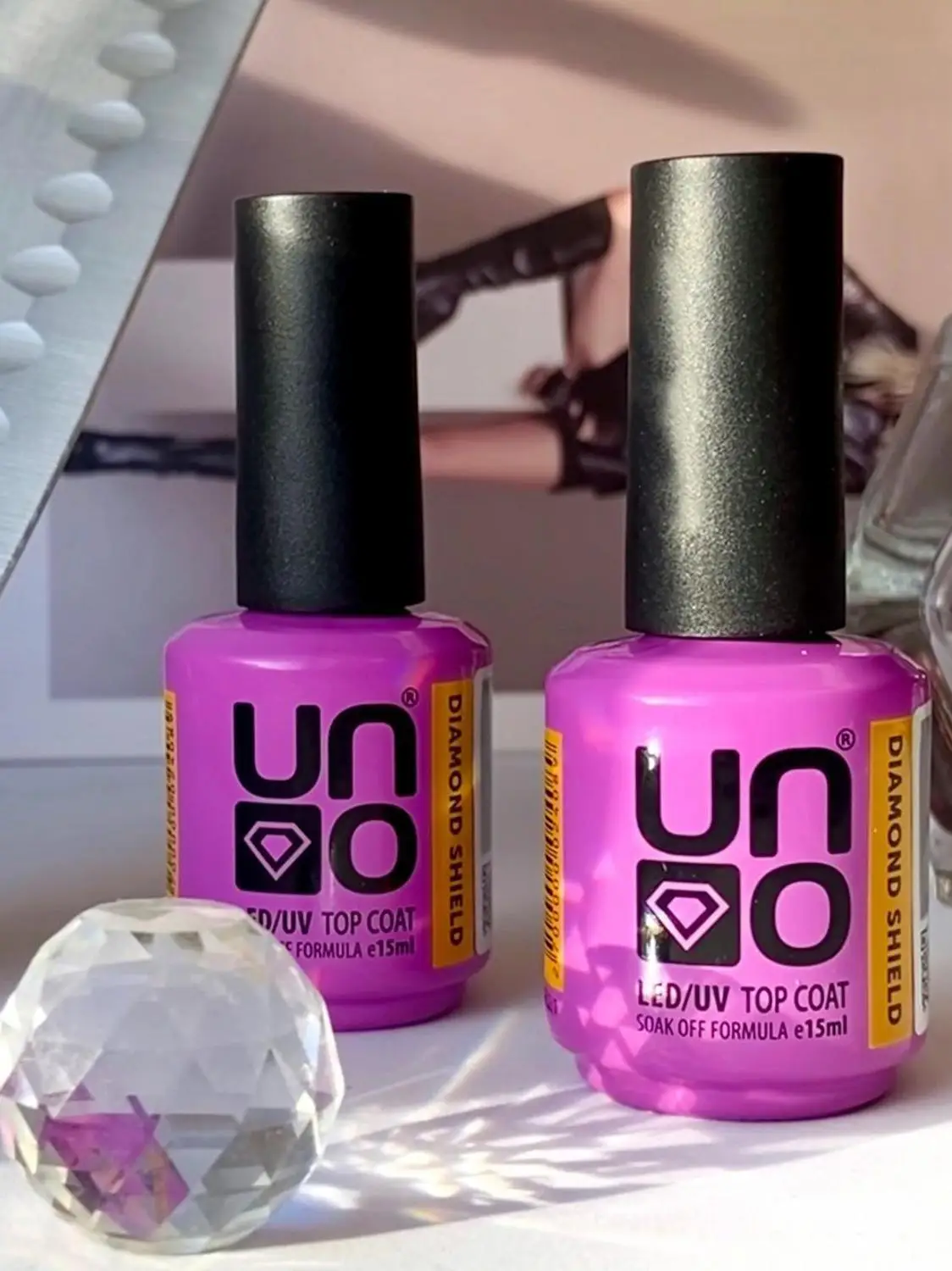  ОРИГИНАЛЬНОЕ Топовое покрытие Uno Diamond Shield без липкого слоя 15ml