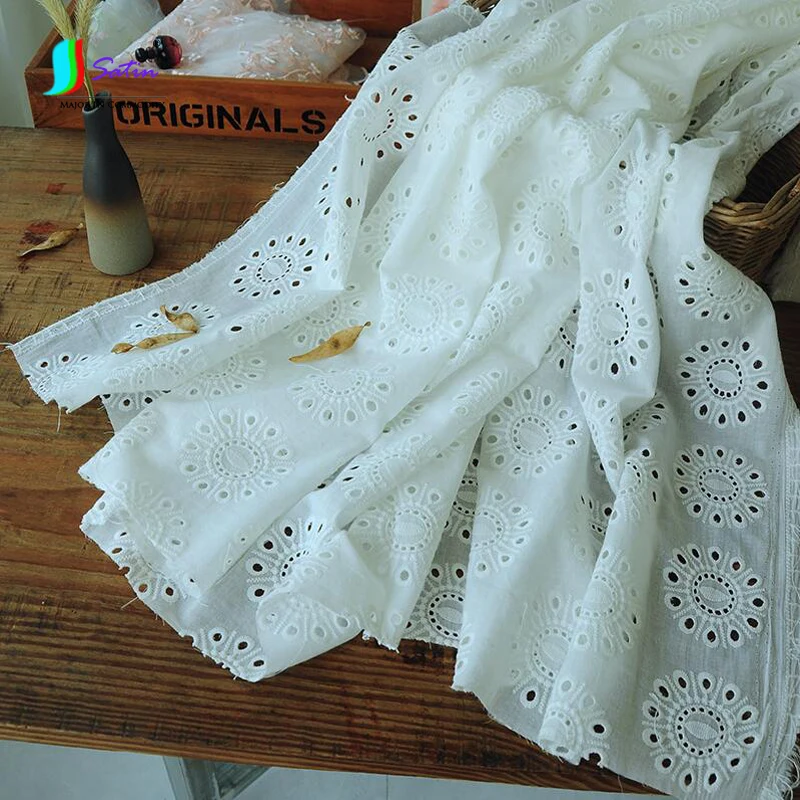 Детская юбка пальто домашняя ткань украшение риса Белый цветок Вышивка вырезами