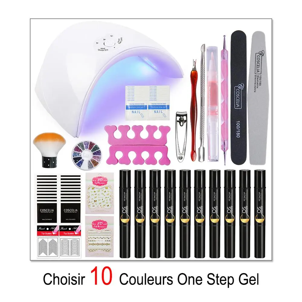 Set3 any 10colors Полный маникюрный набор с лампой и дрелью для ногтей полный набор инструментов для нейл-арта 6 шт. набор гель-лака для ногтей три комплекта на выбор для красивой девушки - Цвет: Set3 any 10colors