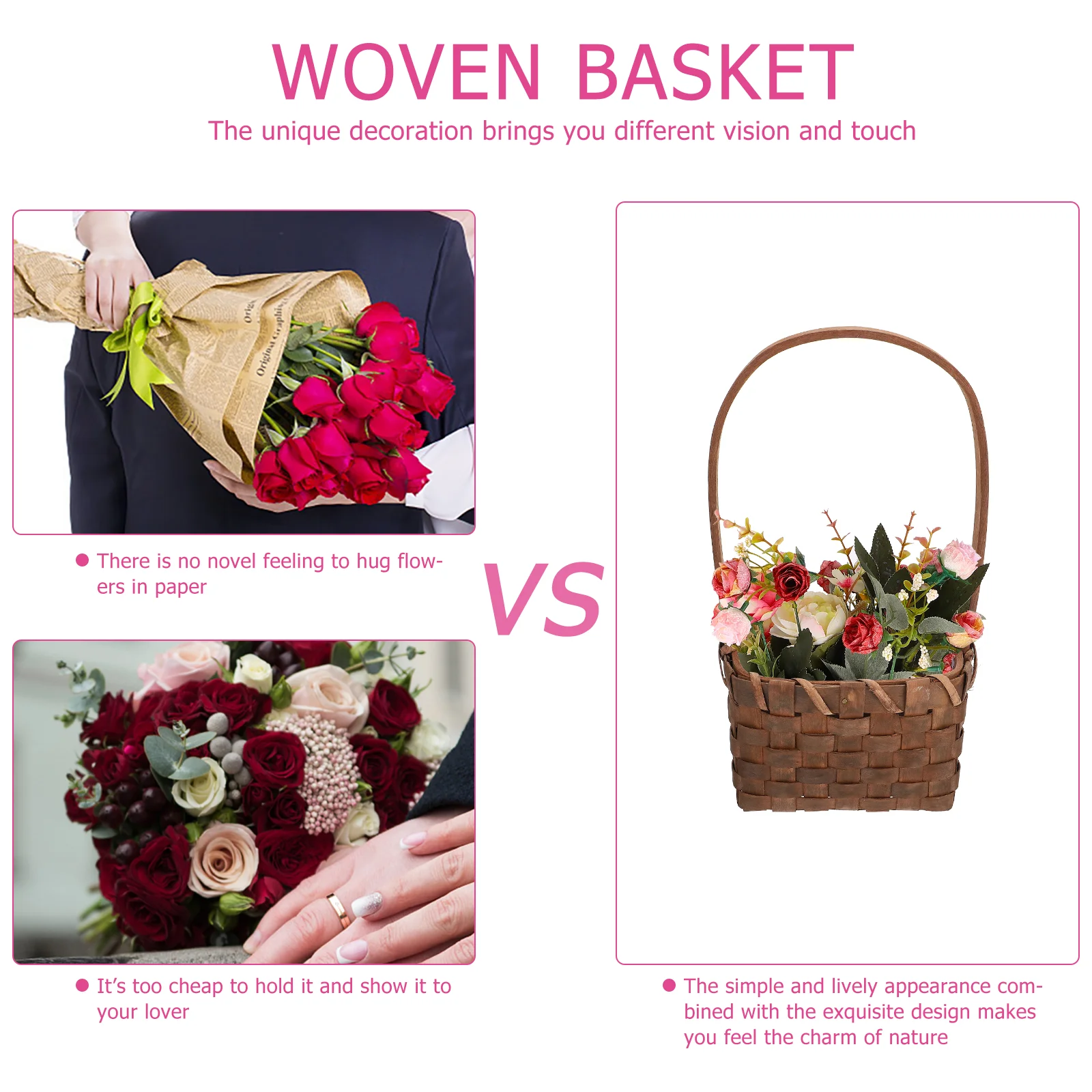 Outdoor Flower Container Practical Shopping Basket Household Tote Baskets | Дом и сад