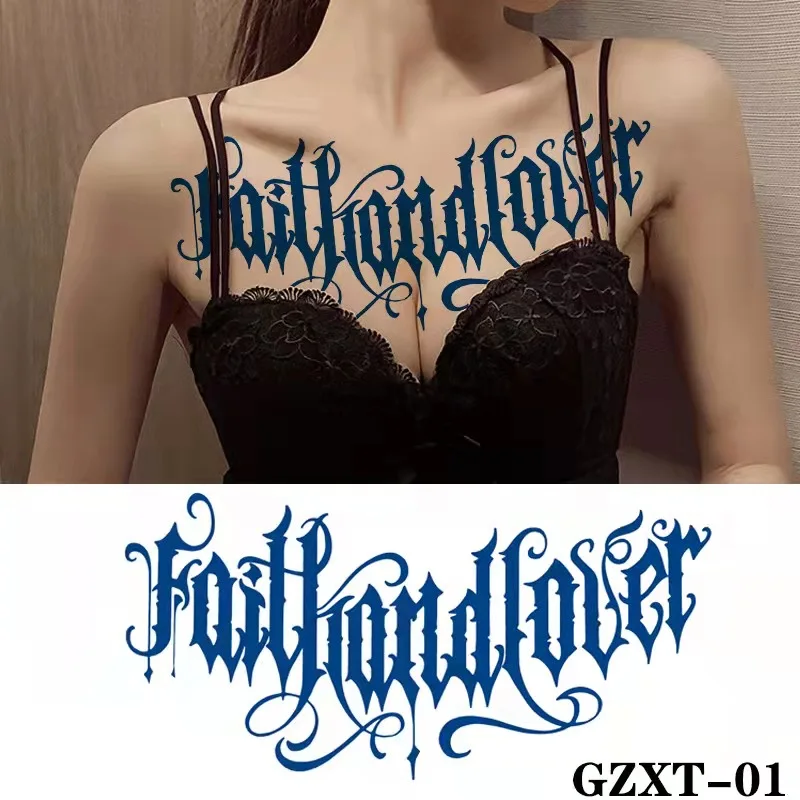 

Waterproof Temporary Tattoo Sticker Flash Tattoo Lip Print Butterfly Flower Body Art Chest Tattoo Female