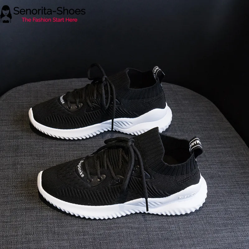 2020 Обувь на высоких каблуках Sapatos De Mujer Zapatillas Tacon Сникерсы черного цвета Белые