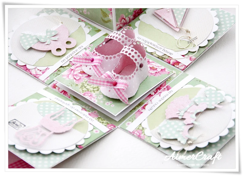 3D детская обувь для мальчиков и девочек трафарет скрапбукинга декоративное