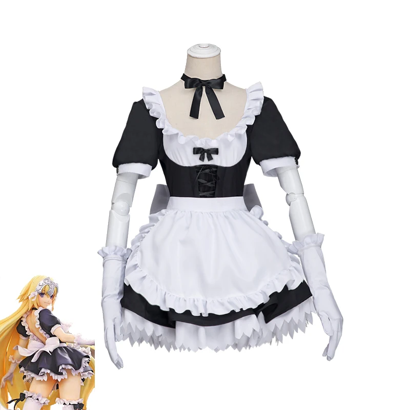 Женский костюм для костюмированной вечеринки FGO Fate Grand Order Joan of Arc черное платье на