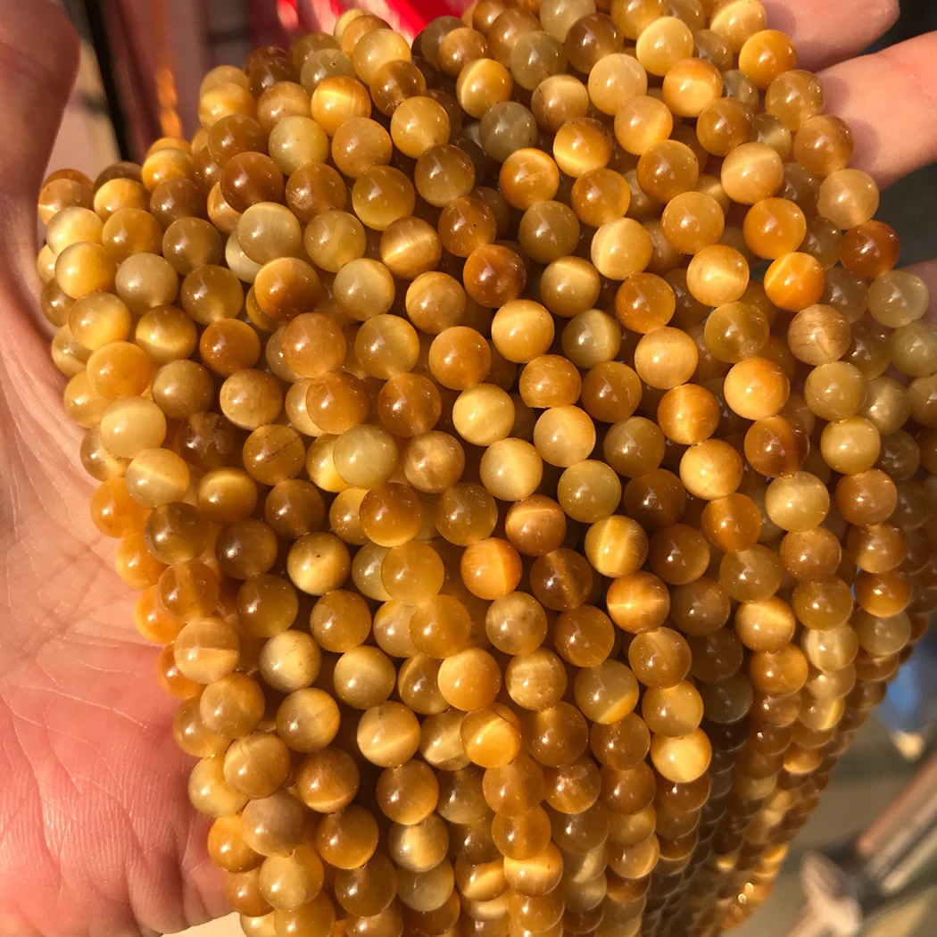Натуральный тигровый глаз 4-12 мм круглые бусины из драгоценных камней для