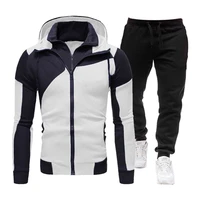 2021 new autumn mens tracksuit 2 piece set hoodies pants tracksuit sweater zipper sweatshirt mens suit jogging suit size 3xl