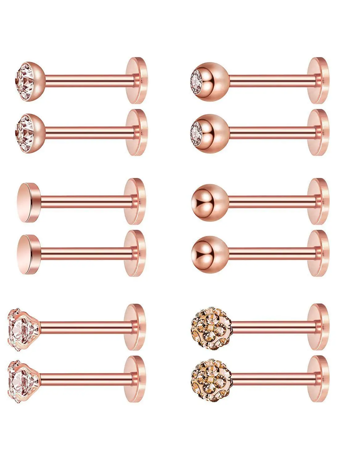 12 шт./лот кольцо для губ с кубическим цирконием зубчатый камень внутренней