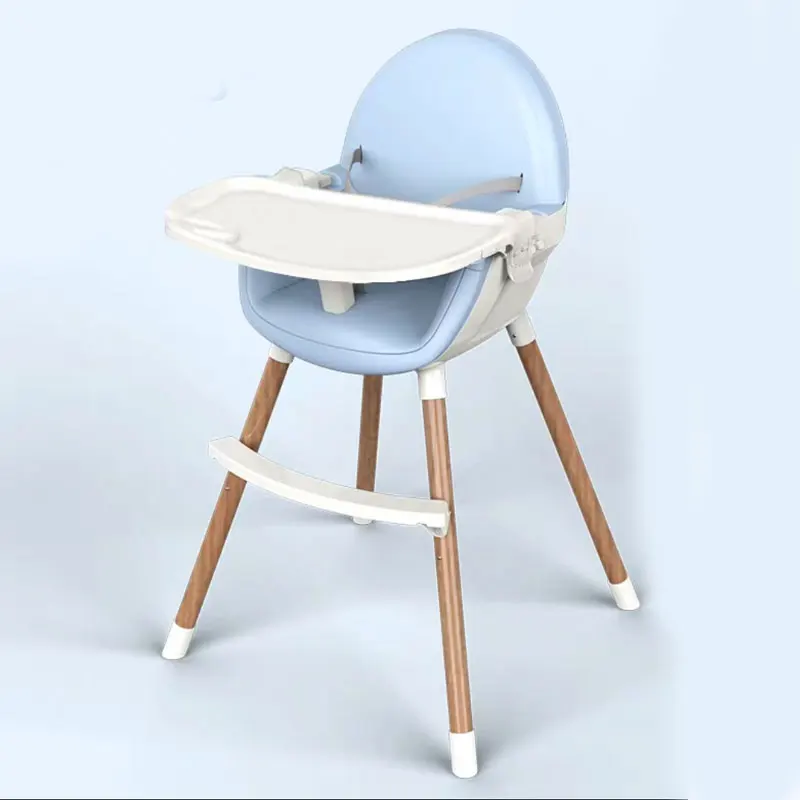 Basic section Blue Детский стул многофункциональный складной портативный двухслойный От 0 до 6 лет детский стульчик для кормления - Цвет: Basic section Blue