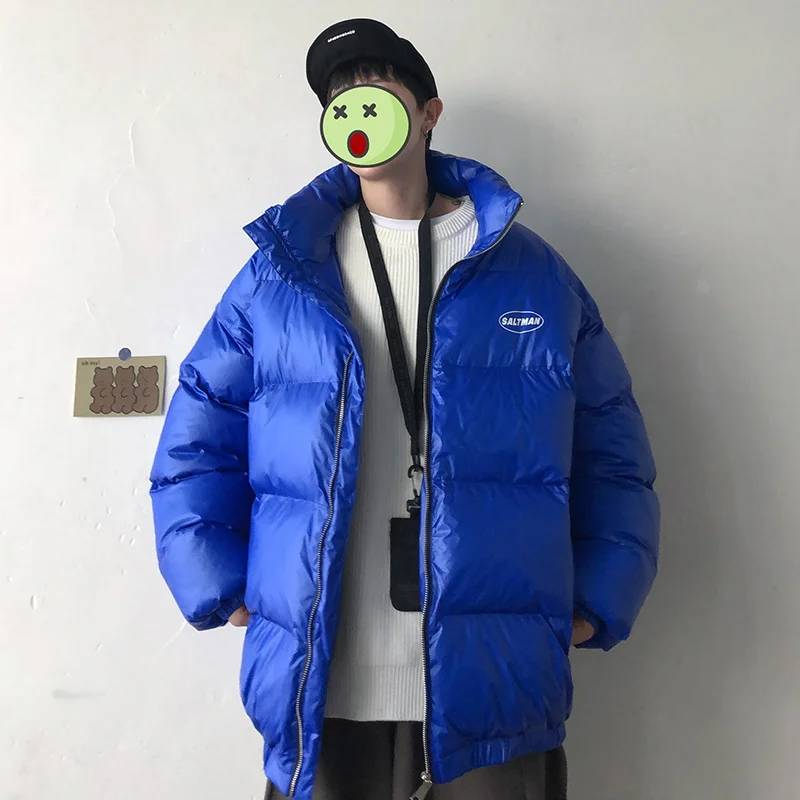 Liketkit 2019 зимнее пальто с пузырьками для мужчин одноцветное яркое серебряное