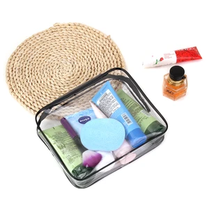 Прозрачная косметичка из ПВХ для женщин, маленький размер, для защиты окружающей среды, дорожные сумки для туалетных принадлежностей, органайзер для макияжа, чехол