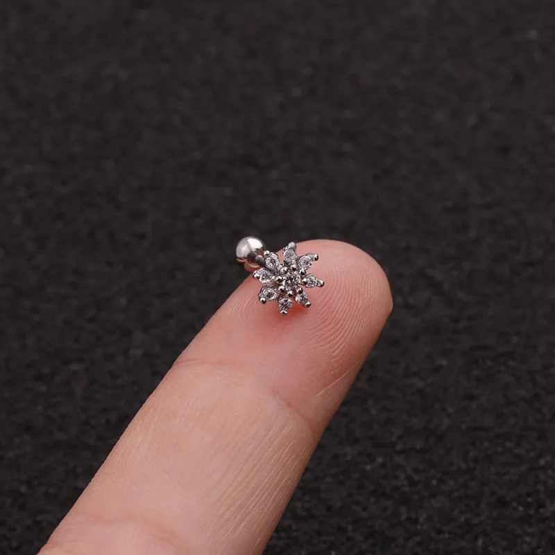 Спиральный для хряща пирсинг ювелирные изделия змея Gecko крест крыло со звездой