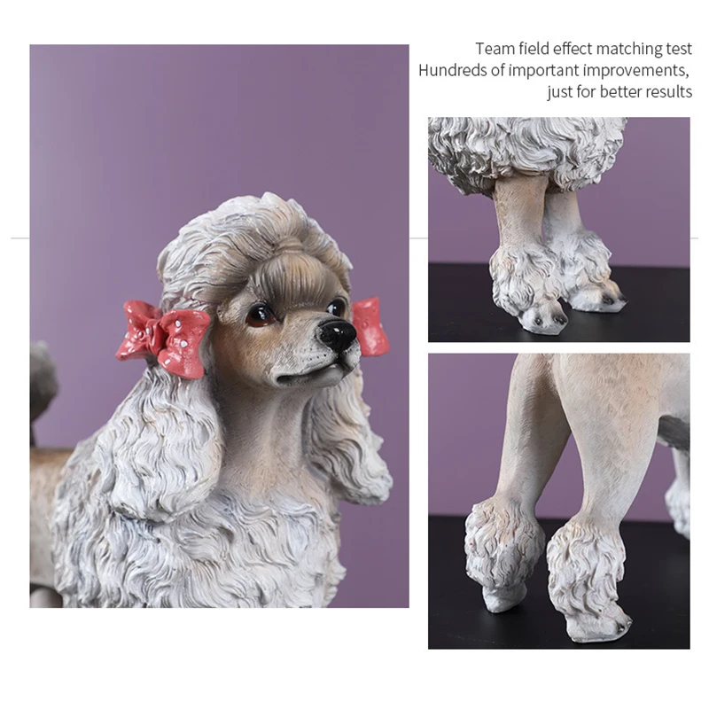 

Mini Dog Figurines Model Pet Doll Simulation Crafts Toy Animals Miniature Cute Ornaments for Home Office JU8