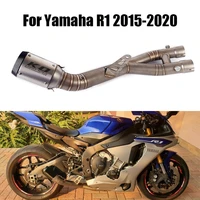 exhaust system for yamaha r1 2015 2020 exhaust pipe muffler 60mm escape middle link pipe connect tube motorcycle