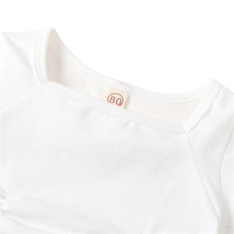 

2pcs 1-5Years Baby Girls Casual Tracksuits,Children Kids Girls Solid Color Square Neck Short Sleeves Crop Tops+Cargo Pants Suit