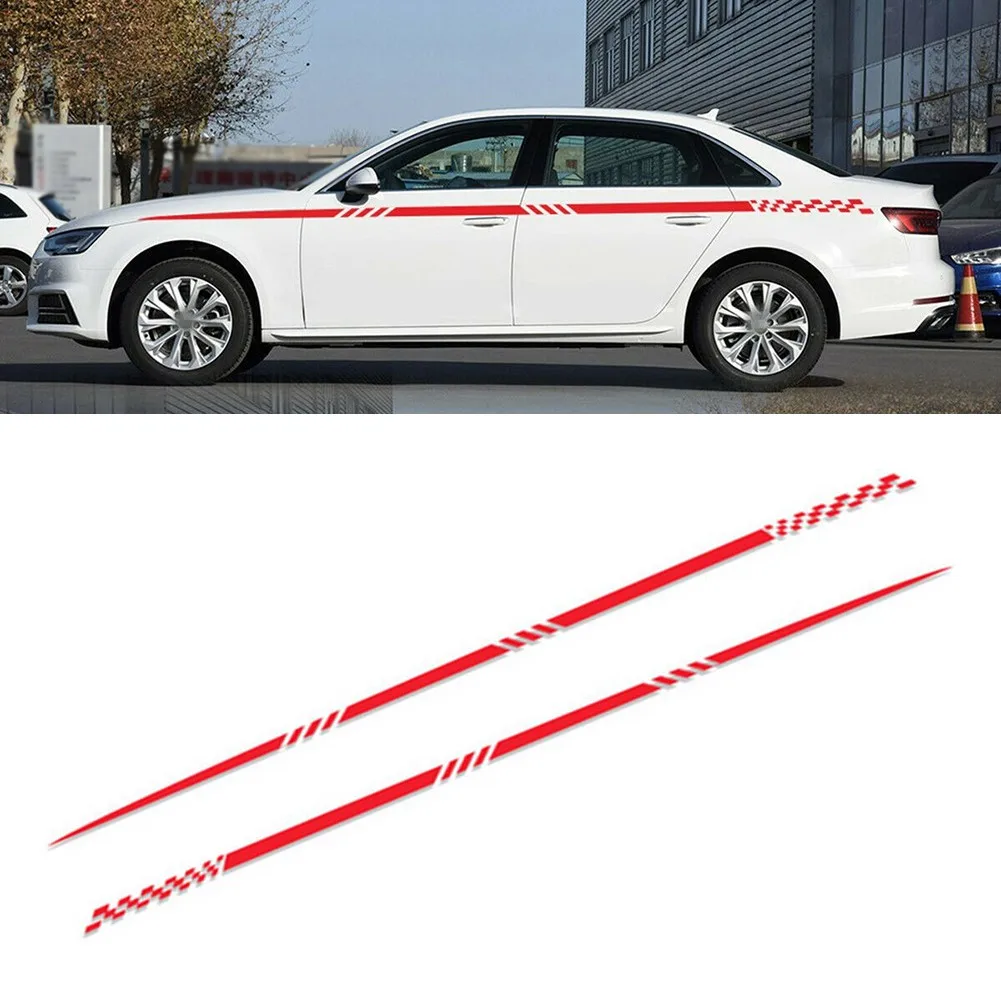 

Waterproof Car Body Side Decals DIY Styling For Car 2 Side Long Stripe Graphic