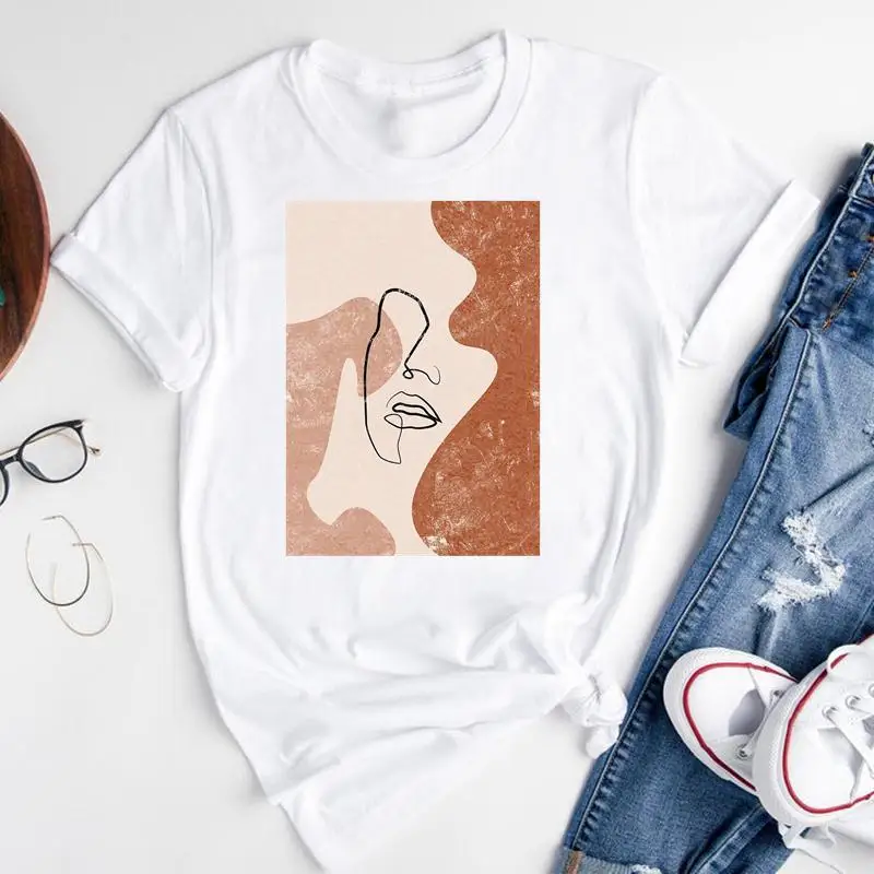 

Women Graphic Cartoon Nail Art Ladies Cute 90s Short Sleeve Summer Fashion Print Female Clothes Tops Tees Tshirt T-Shirt