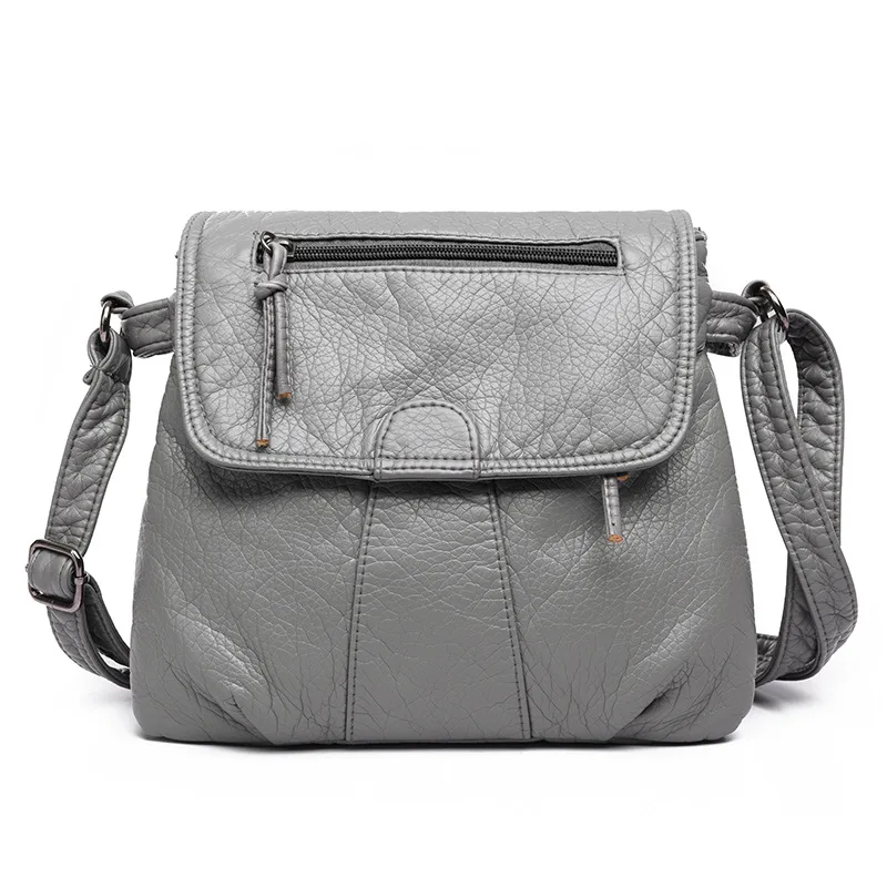 

2021 New Arrivals Womens PU Leather Shoulder Bags Fold Appearance Design High Quality Retro Style Black Solid Color Girl's Bag