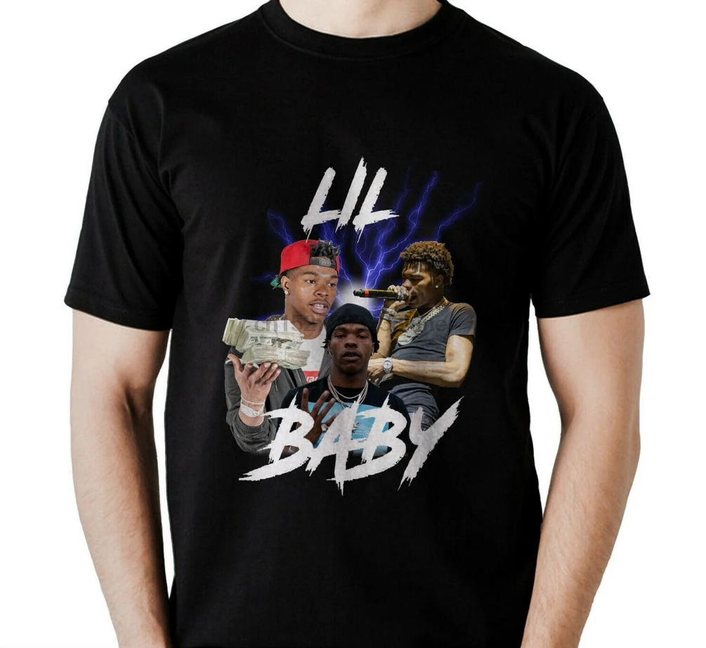 Lil Baby рэпер певец Мужская футболка Размер США SMLXl2Xl базовые модели