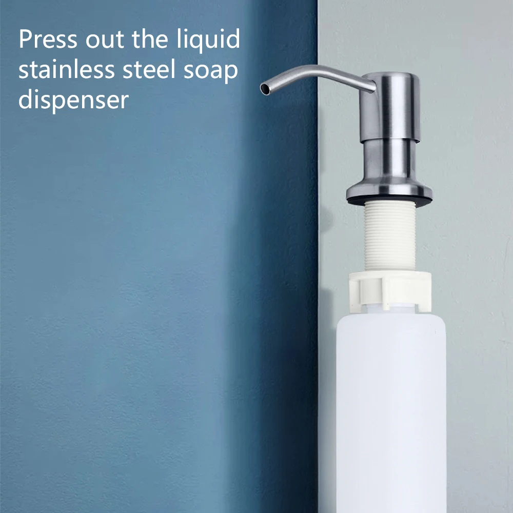

Kitchen Sink Soap Dispenser 304 Stainless Steel Liquid Dish Soap Dispenser Pump for Bathroom Laundry Countertop