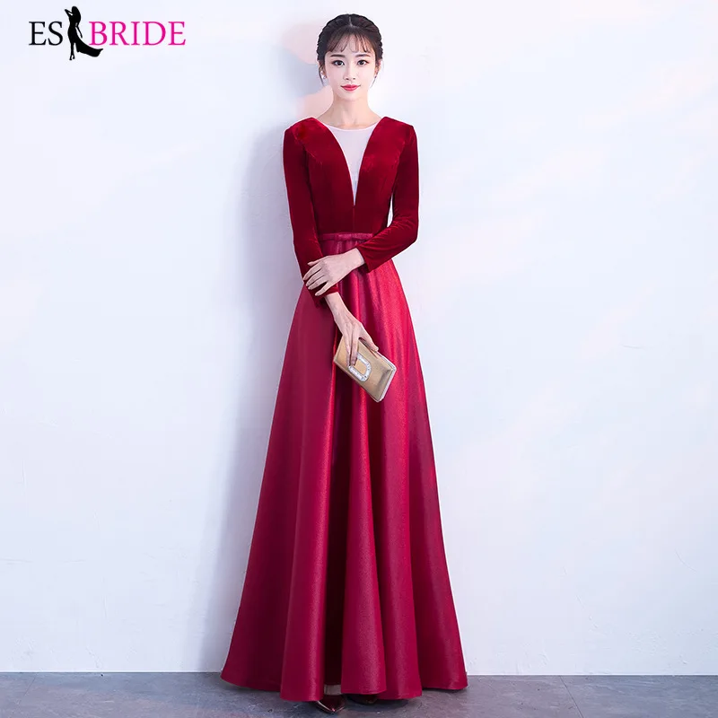 Черное с круглым вырезом 2019 женское элегантное длинное вечернее платье